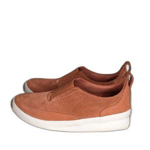 Sorel Out N’ About Plus Teak Rust Slip On Leather Suede Shoes Size 9 NL3584-235